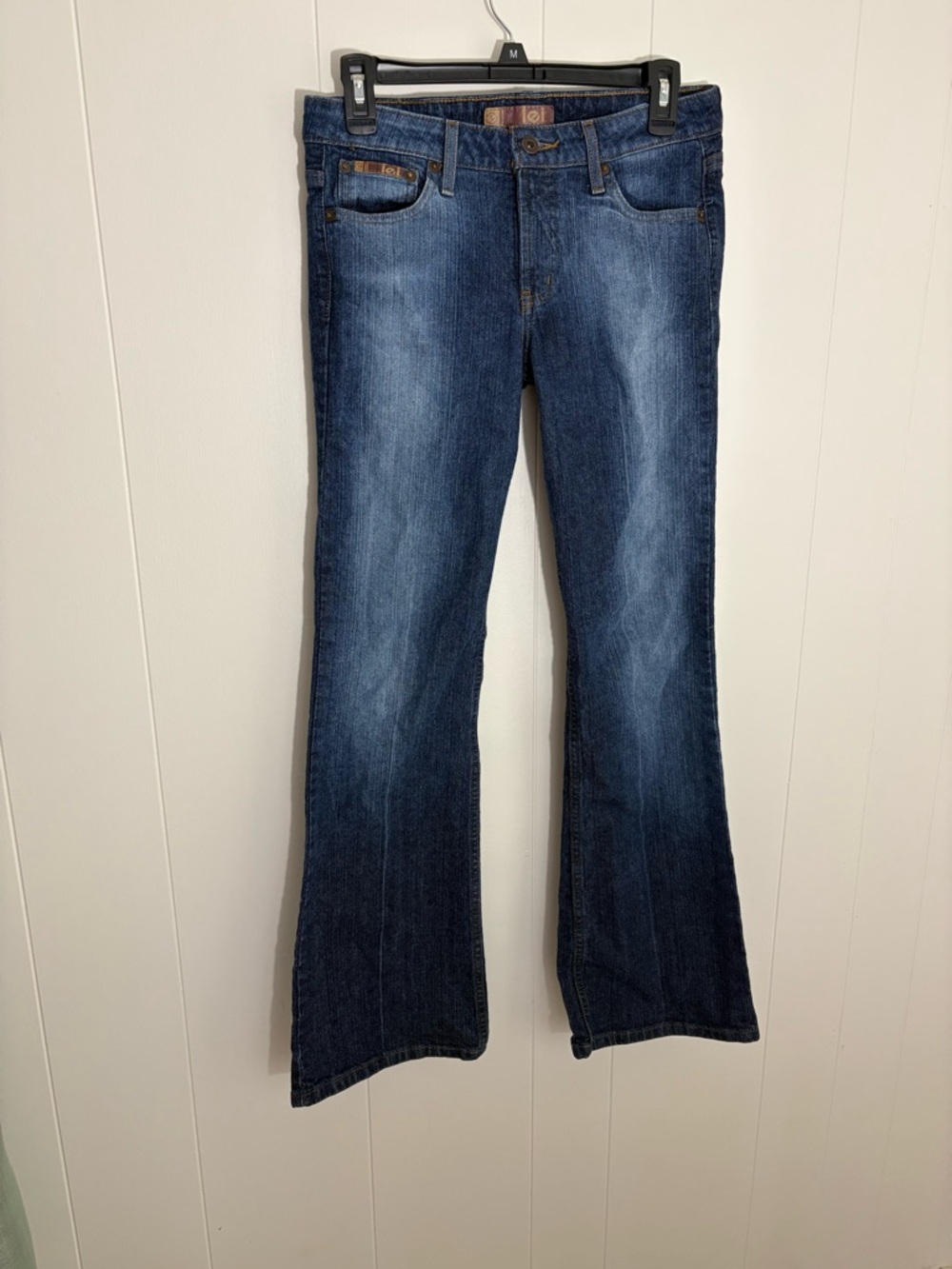 lei Dark Blue Flare Jeans - Faded Wash